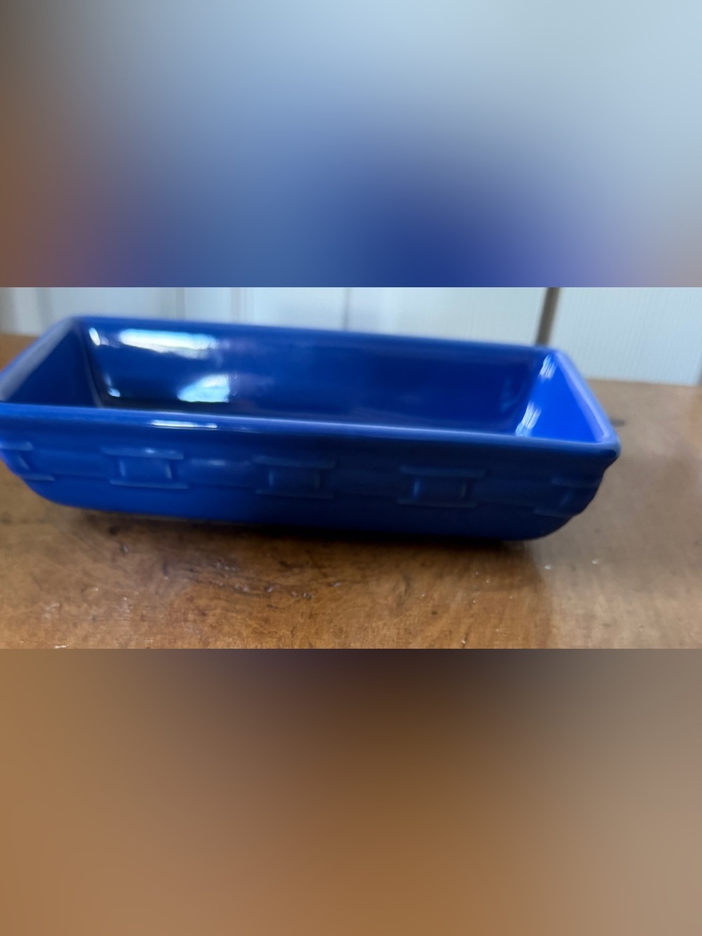 Longaberger Blue Ceramic Dish